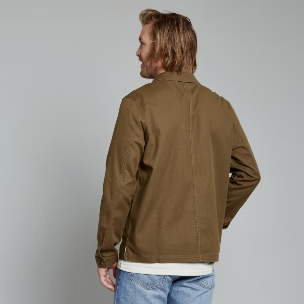 Men's Olive Military Field Jacket - Picture 5 of 15